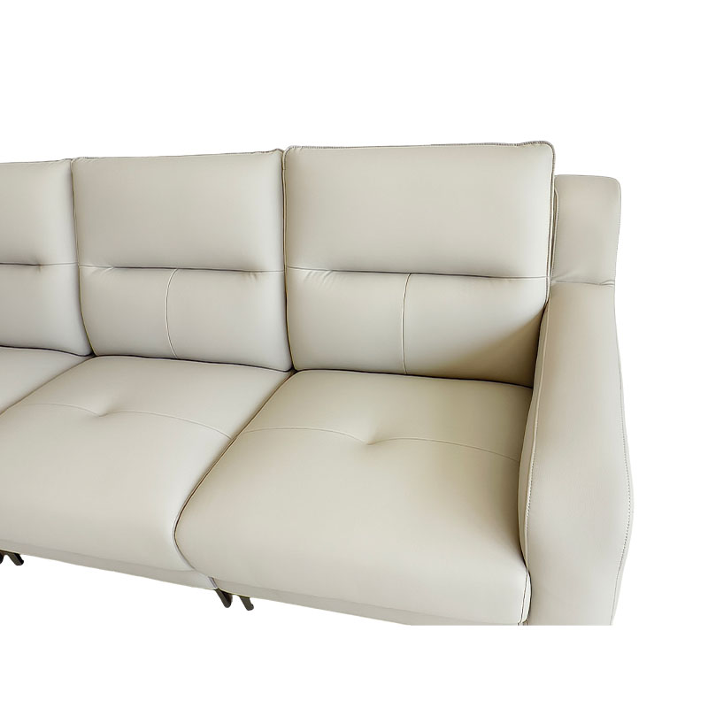 How can the stitching method of leather sofas ensure the overall aesthetics of the sofa during the production process?